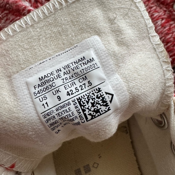 Converse All Stars red knitted low top sneakers - Picture 4 of 6